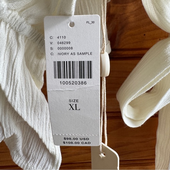 NWT Anthropologie Sarah Hann Ivory Crochet Halter Peplum Top XL Boho - Picture 9 of 14